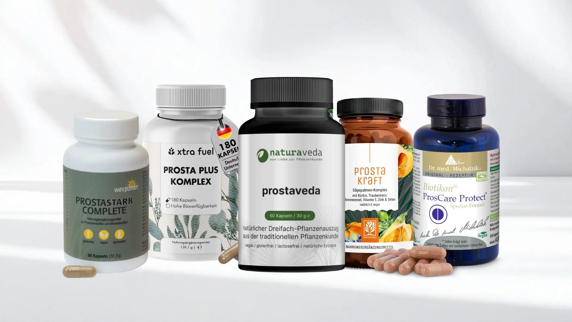 Prostata-Nährstoffkomplexe im Vergleich