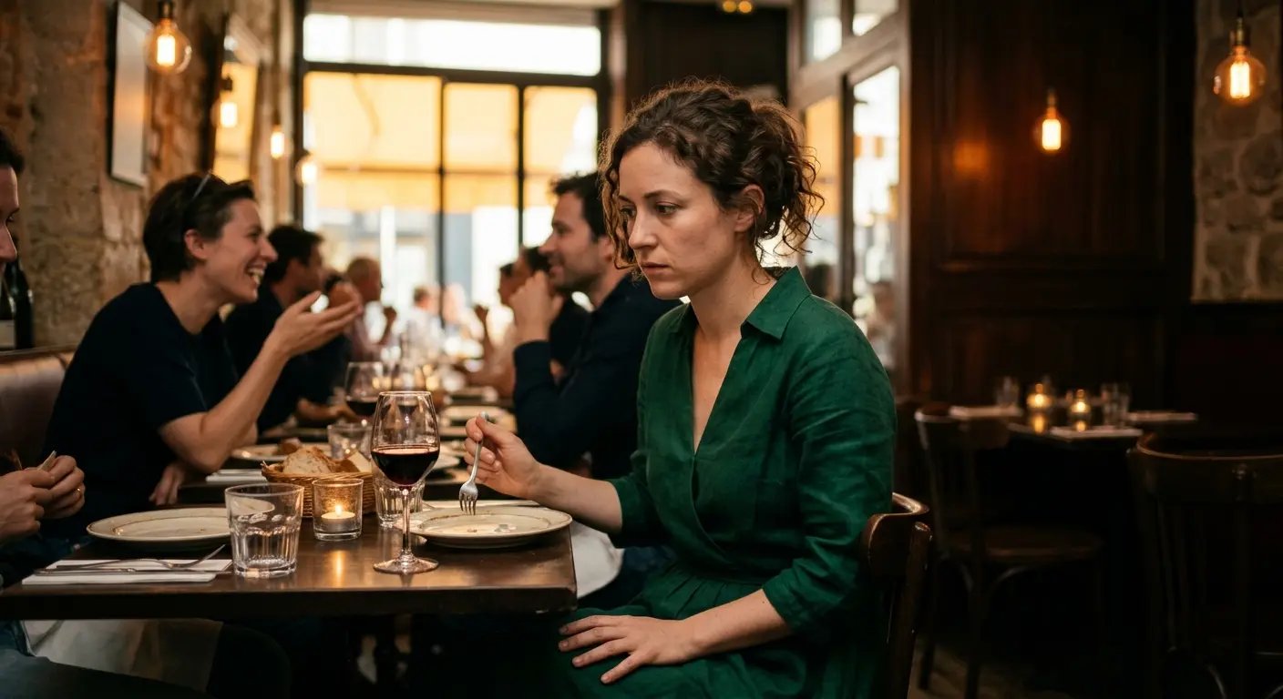 Sarah K. im Restaurant
